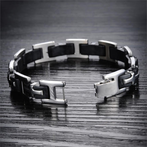Men's Black Titanium Steel Bracelet
