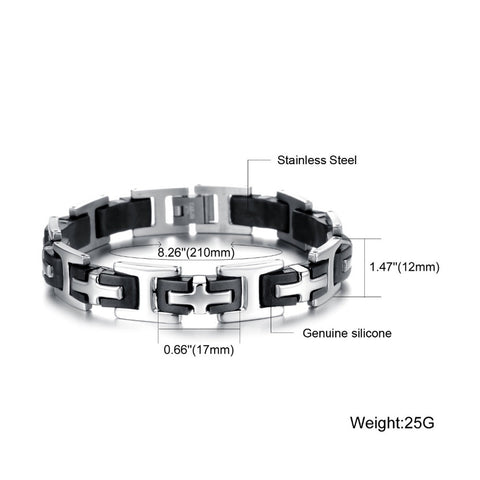 Men's Black Titanium Steel Bracelet