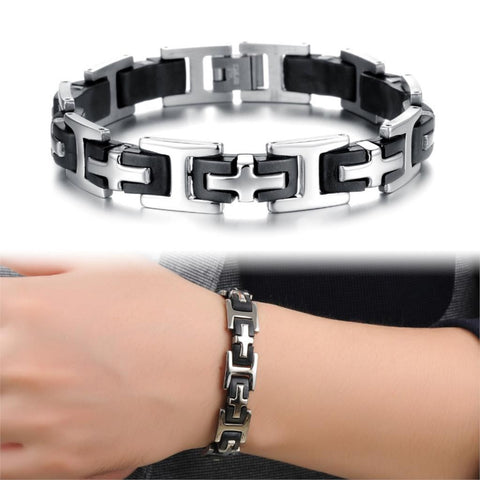 Men's Black Titanium Steel Bracelet