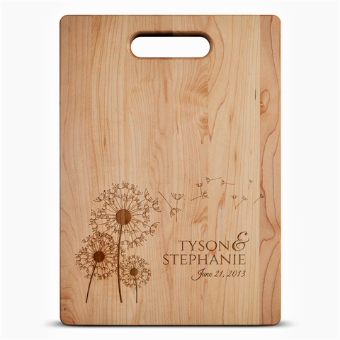 Couples Love Cutting Board - Dandelion