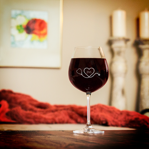 Stethoscope Heart Wine GLass