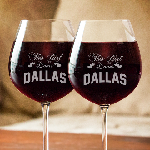 This Girl Loves - Personalized Wine Glass