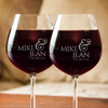 Image of Couples Love Wine Glass