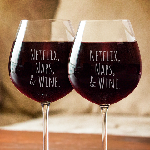 Netflix Wine Glass