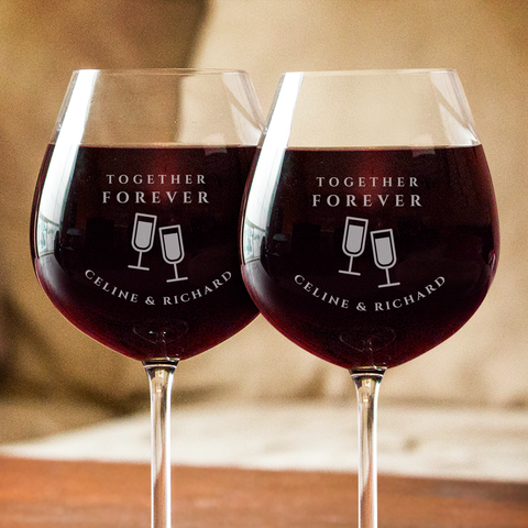 Couples Together Forever Wine Glass