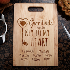 Key To Grandma's Heart Cutting Board