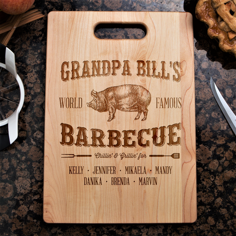 Grandpa World Famous Barbecue Cutting Board