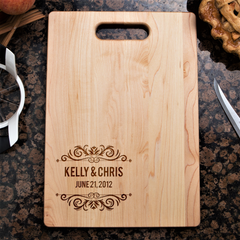 Couples Cutting Board - Floral