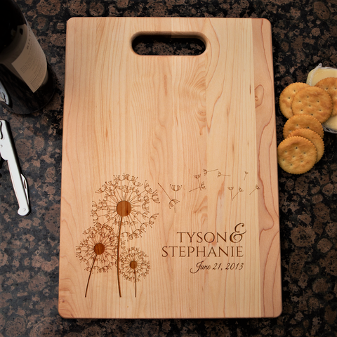 Couples Love Cutting Board - Dandelion