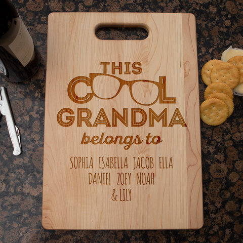 This Cool Grandma Belongs To Cutting Board