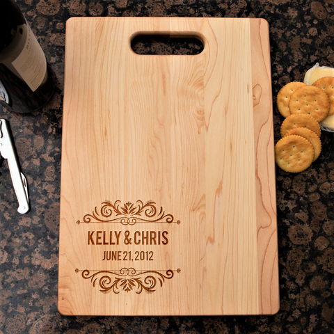 Couples Cutting Board - Floral