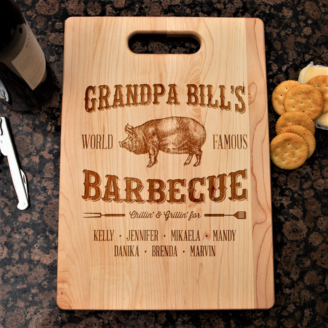 Grandpa World Famous Barbecue Cutting Board