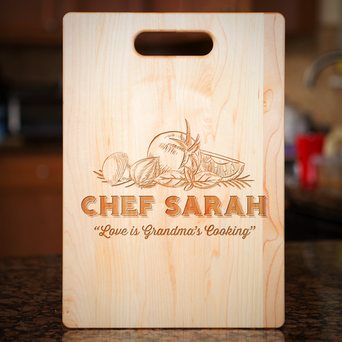 Love is Grandma's Kitchen Cutting Board