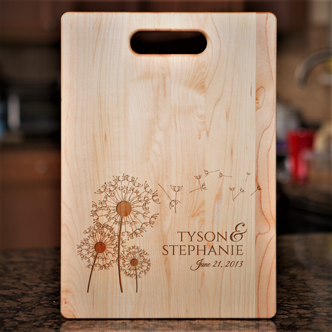 Couples Love Cutting Board - Dandelion