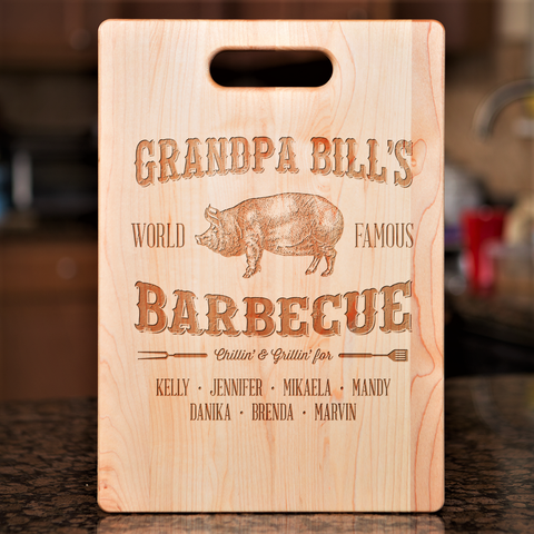 Grandpa World Famous Barbecue Cutting Board