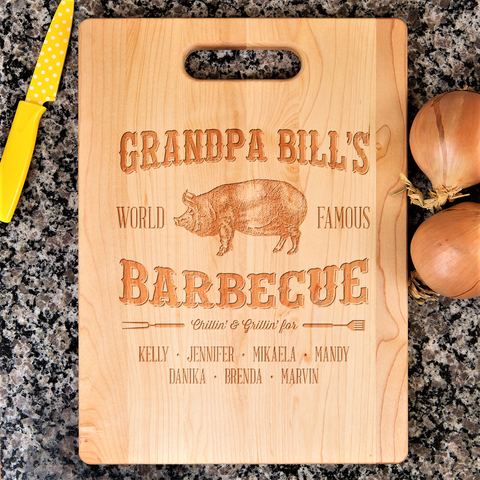 Grandpa World Famous Barbecue Cutting Board