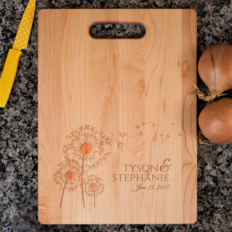 Couples Love Cutting Board - Dandelion