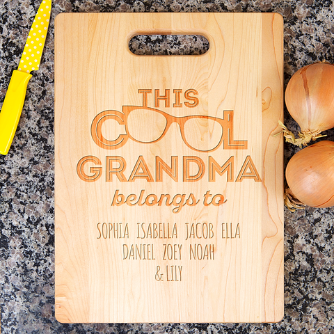 This Cool Grandma Belongs To Cutting Board