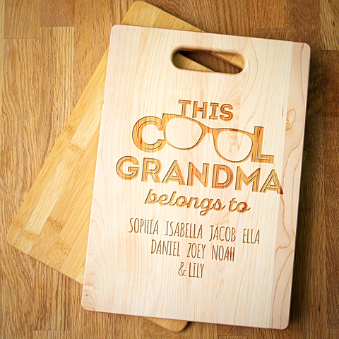 This Cool Grandma Belongs To Cutting Board