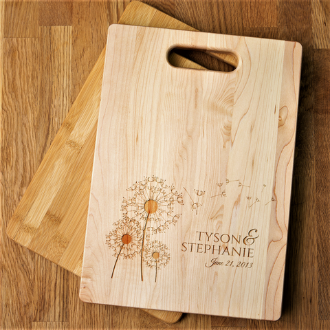 Couples Love Cutting Board - Dandelion