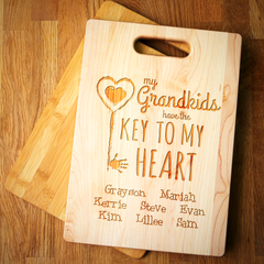 Key To Grandma's Heart Cutting Board