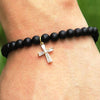 Image of Cross Agate Beads Bracelet