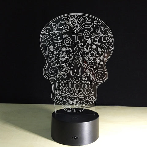 Limited Offer: Sugar Skull 3D Illusion Lamp