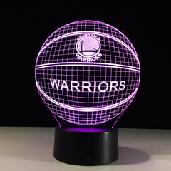 Warriors Ball 3D LED Lamp