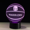 Image of Warriors Ball 3D LED Lamp