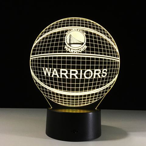 Warriors Ball 3D LED Lamp