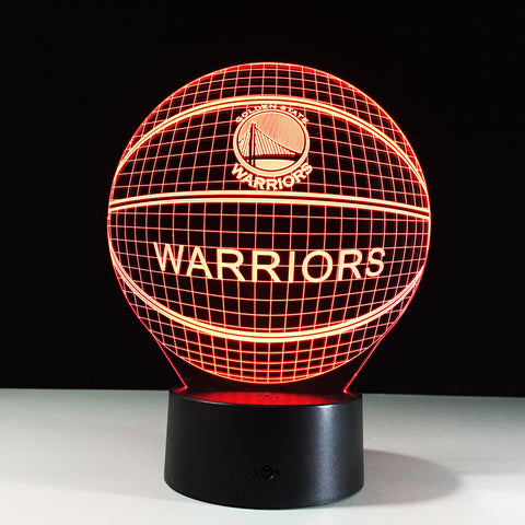 Warriors Ball 3D LED Lamp