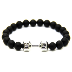 Buy One Get One Free: Black Matte Dumbbell Bracelet