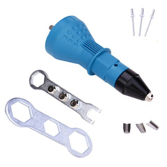 Rivet Gun for Cordless Drill Electric Rivet Nut Gun Riveting Tool Cordless Riveting Drill Adaptor Insert Nut ToolWith 3pcs Convertible Head