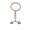 Image of dumbbell weight barbell keychain