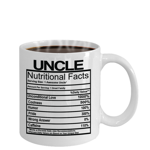 Uncle Nutritional Facts Mug