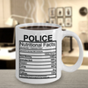 Image of Police Nutritional Facts Mug