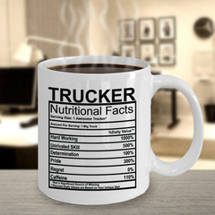 Trucker Nutritional Facts Mug