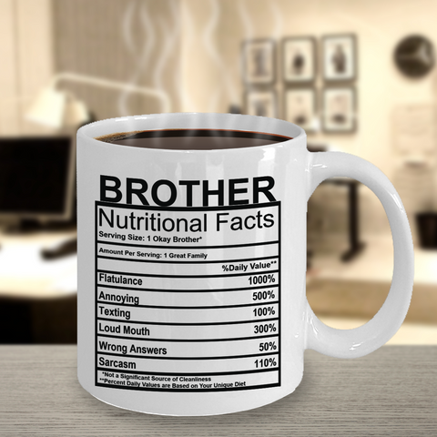 Brother Nutritional Facts Mug