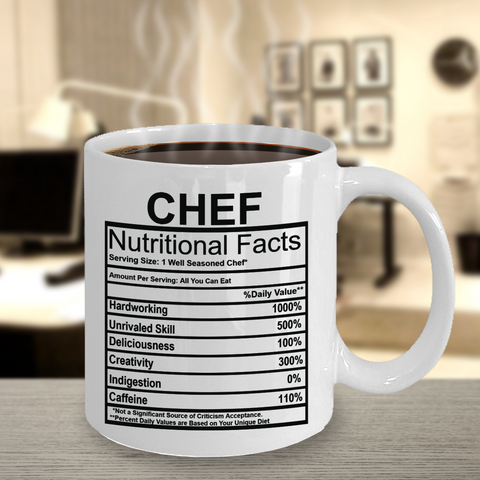 Chef Nutritional Facts Mug