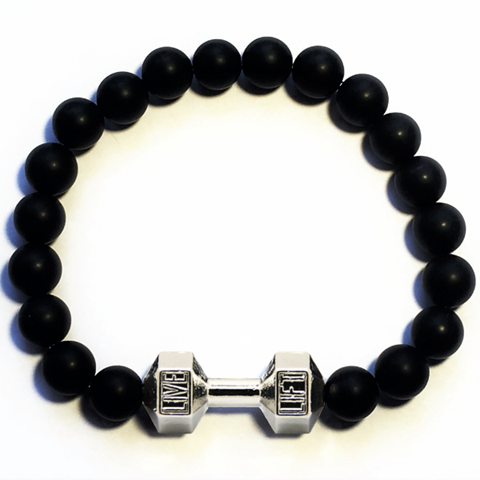 Buy One Get One Free: Black Matte Dumbbell Bracelet