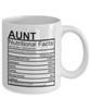 Image of Aunt Nutritional Facts Mug