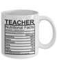 Image of Teacher Nutritional Facts Mug