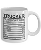 Image of Trucker Nutritional Facts Mug