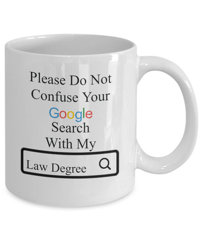 Google Search Law Degree - Personalized Mug