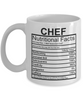 Image of Chef Nutritional Facts Mug