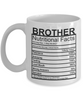 Image of Brother Nutritional Facts Mug