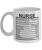 Image of Nurse Nutritional Facts Mug