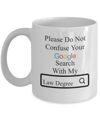 Google Search Law Degree - Personalized Mug