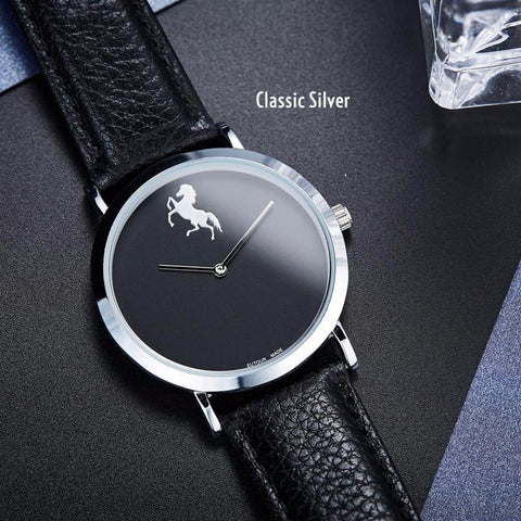 70% OFF: Ultra Sleek Luxury Men's Leather Horse Watch