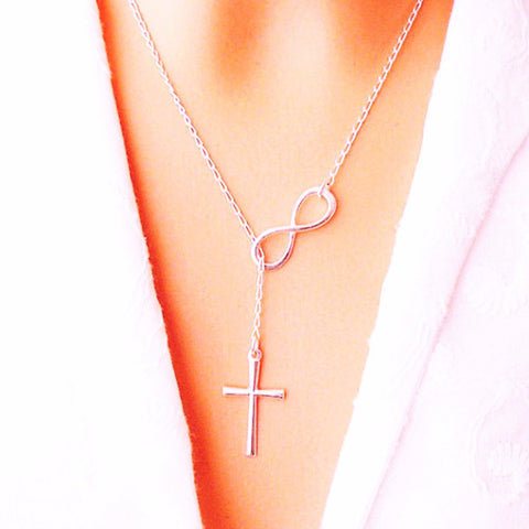 Cross Infinity Necklace